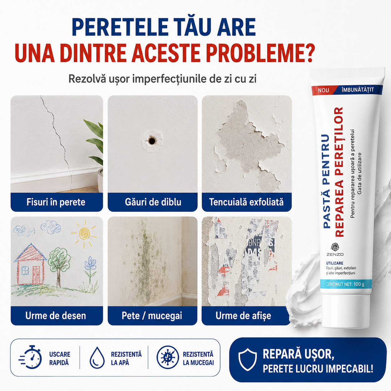 ReparaFix™ – Soluție pentru găuri și fisuri