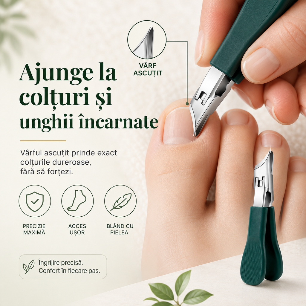 Unghieră pentru Unghii Groase  Taie Ușor, Dintr-o Singură Mișcare